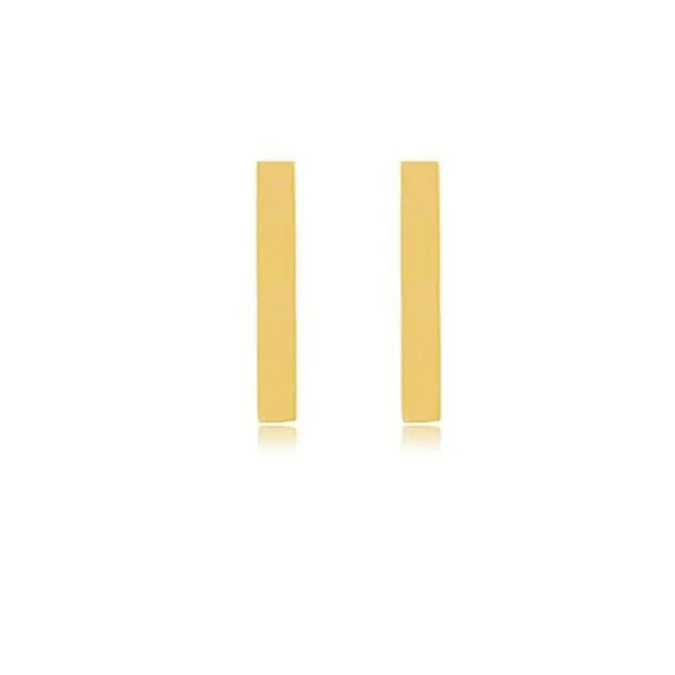 Fixed Replica Earring Straight Stick Semi-Allergenic Gold Plated 22K